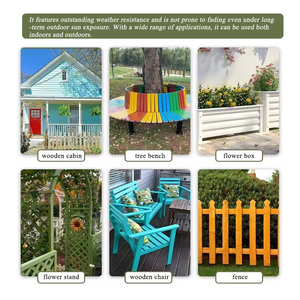 Finition <span class=keywords><strong>bois</strong></span> acrylique transparente professionnelle certifiée CE, résistante aux intempéries, longue durée, pour la décoration extérieure du jardin - Product Image 2