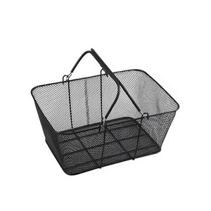 <span class=keywords><strong>Panier</strong></span> à provisions en fil métallique en maille cosmétique avec deux poignées <span class=keywords><strong>panier</strong></span> à provisions chromé pour magasin utilisé - Product Image 5