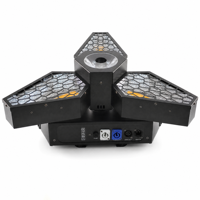 Projecteur LED Rotatif Feuille d'Érable avec Faisceau 4-en-1 40W, 3x60W LED COB RGBW Ambre, Contrôle DMX512 pour DJ, Scène et Spectacles en Boîte de Nuit
