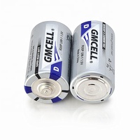 Batería de zinc-carbono GMCELL 1.5V R20P D de alta resistencia, certificada CE, 2 años de vida útil, para electrodomésticos y uso doméstico, venta al por mayor.
