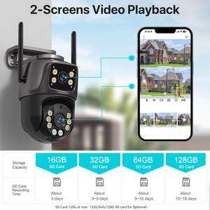 Caméra PTZ Wifi HD 4K 8MP pour extérieur, caméra IP à double objectif 4MP, double écran, suivi automatique par IA, CCTV, audio vidéo P2P ICSee - Product Image 6