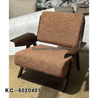 Fauteuil d'appoint moderne rétro, sensation de luxe haut de gamme, tissu rembourré, fauteuil de détente pour salon, balcon, chambre et villa