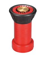 Nosel Air Plastik ABS Merah, Semprotan Jet Api, Nosel Api dengan Ulir BSP/NH/NST Betina 3/4", 1", 1 1/2", 2", 2-1/2", Sambungan Selang