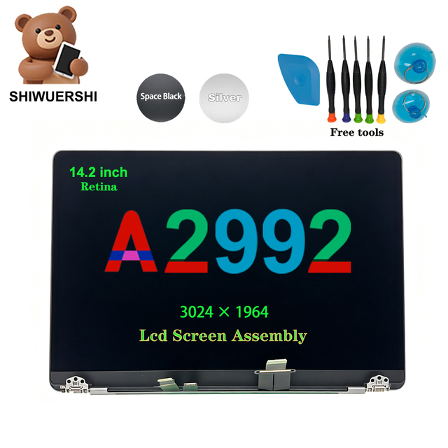 Original New A+ 16.2 Inch 3024x1964 Mini LCD Full Display Assembly for Macbook Pro M3 Retina A2992 Screen Replacement