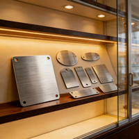 Plaques nominatives vierges en métal personnalisées pour le personnel de magasin, gravure UV de lettres, en acier inoxydable/cuivre/laiton/aluminium, vente en gros