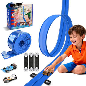 <span class=keywords><strong>Pista</strong></span> <span class=keywords><strong>de</strong></span> Carreras <span class=keywords><strong>de</strong></span> 15 Pies con Ventosas y 2 Coches <span class=keywords><strong>de</strong></span> Aleación y 3 Anclajes, Compatible con Coches <span class=keywords><strong>de</strong></span> Metal Fundido, <span class=keywords><strong>Pista</strong></span> <span class=keywords><strong>de</strong></span> Carreras Flexible para Niños - Product Image 1