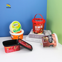 Récipient en plastique d'emballage alimentaire d'usine OEM boîte à biscuits IML empilable conteneur de gelato imprimé de tasse de yaourt en plastique PP personnalisé