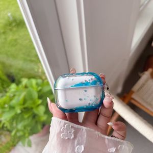 เคสกรอบแข็ง PC กลิตเตอร์ออกแบบได้ตามต้องการสำหรับ <span class=keywords><strong>airpods</strong></span> 1/2/3/4 <span class=keywords><strong>Pro</strong></span> ปกป้องหูฟังด้วยดาวลอยน้ำคู่กันกระแทก - Product Image 4