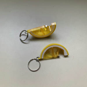 2-in-1 multifunctionele duurzame plastic flesopener in citroenvorm met sleutelhanger, zeefdruk bedrukt promotioneel cadeau - Product Image 6