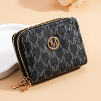 Dompet Koin Wanita dengan Resleting, Sederhana, Modis, Bahan PU, Lapisan Poliester, Dompet Genggam