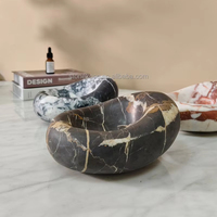 Stonekocc 100% pierre naturelle nid d'oiseau décoration de la maison français Wabi-Sabi plateau bijoux articles divers stockage Art géométrique ornement