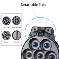 Petit électroménager de cuisine domestique durable 4 en 1 machine électrique à gaufres mini beignets