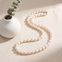 Collier de perles d'eau douce Edison à haute brillance, en argent 925, qualité AA, bijoux pour femmes, cadeau