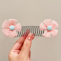 Pince à cheveux pour enfants très tendance, avec nœud floral en métal, peigne invisible pour l'arrière de la tête, accessoires pour filles