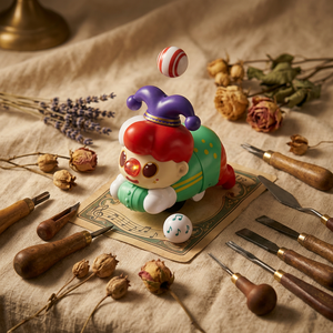 JR MS INDUSTRIES Jouet Électrique Clown Musical Lumineux en Plastique qui Marche et Rampe, Boîte Mystère, Prise EU, pour Enfants 2-4 ans - Product Image 1