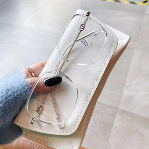 Gafas Qianai con Marco Cuadrado TR90 para Mujer, Anti Luz Azul, Protección UV, Lentes de PC, Estilo Coreano Extra Ancho - Product Image 2