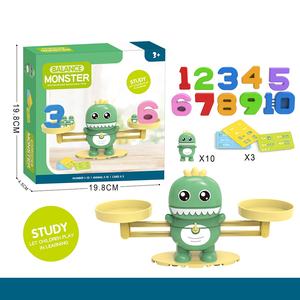 Jouets d'équilibre <span class=keywords><strong>math</strong></span>ématiques miniatures éducatifs pour enfants d'âge préscolaire, en plastique, hippopotame, <span class=keywords><strong>monstre</strong></span>, chien, robot - Product Image 4