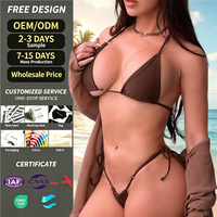Ensemble de maillots de bain 2 pièces pour femme, personnalisé, avec cordon de serrage, string, bikini, OEM, ODM, fabricants de maillots de bain OEM