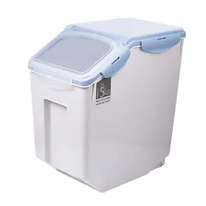 Rice Food Storage Container Large Airtight Plastic Wheels Storage Boxes & Bins for Rice Storage,keep Food Dry Use Rectangle