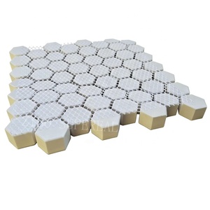 Carrelage hexagonal en <span class=keywords><strong>céramique</strong></span> d'alumine de qualité industrielle résistant à l'usure 92% alumine / 95% Al2O3 - Product Image 2