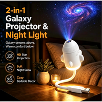 Projecteur LED USB 3/6 diapositives à projection de films, lumière de projection d'étoiles galactiques haute définition, veilleuse changeante de couleur pour chambre à coucher