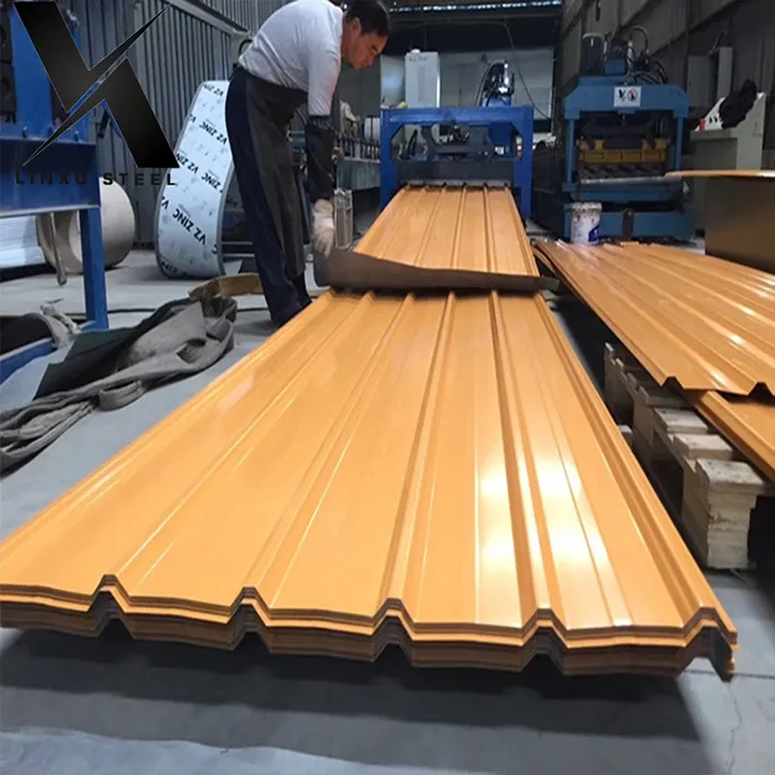 Color Corrugated Profiled Steel Roofing Sheets For Exterior Wall Cladding Building