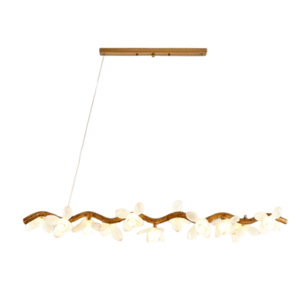 Lustre suspendu en verre moderne Wabi Sabi japonais, design créatif en forme de branche, avec quincaillerie de luxe rétro et cristaux - Product Image 6