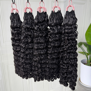 Cabello rizado birmano de color natural, cabello humano ligero con rizos completos para trenzas y estilos de crochet. - Product Image 6