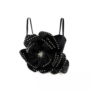 Top Halter Sexy de Moda para Mujer con Diseño Premium de Espina de Pescado, Multicapas y Cuentas Grandes - Product Image 4