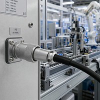 Câble connecteur aviation mâle étanche à 2 broches avec anneau moleté à vis métallique 18AWG pour signal de capteur