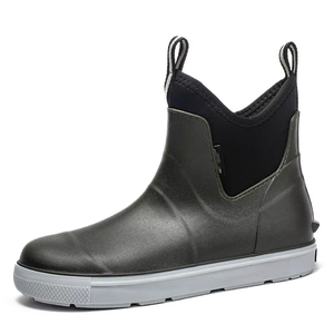 Botas de Cubierta Unisex Antideslizantes e Impermeables con Diseño Personalizado, Altura hasta el Tobillo, con Interior de Neopreno Transpirable para Uso Marino - Product Image 4