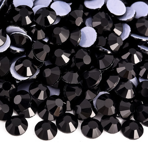 OLeeya Hotsale Cristales de Vidrio con Hematita Negra Serie Preciosa HotFix, Pedrería Termoadhesiva para Prendas de Vestir - Product Image 4