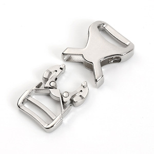 Side Release Buckle Zinc Alloy Silver Durable For Bags Backpacks Adjustable <b>Webbing</b> Fastening Hardware - Product Image 2