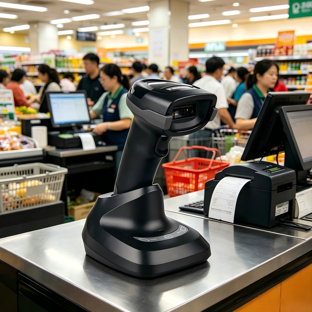 Portable Wireless 2.4GHz Android Handheld Barcode Scanner 9600 1D 2D CMOS Laser Reader USB COM LED Manufactured Mobile