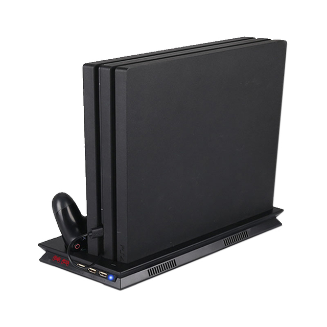 New Ultrathin Charging Stand for PS4 PRO USB Dual Cooling Fan Controller Holder Heat Sink Charge Dock