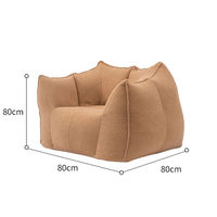 Fauteuil individuel minimaliste moderne compressible, canapé paresseux en mousse à particules compressée