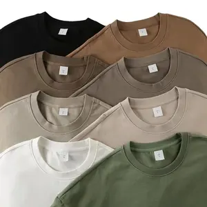 उच्च गुणवत्ता 100% कॉटन ग्रीष्मकालीन कस्टम लोगो प्रिंट टी-शर्ट पुरुषों की ब्लैंक प्लेन टी शर्ट्स प्रीमियम कॉटन 220gsm टी शर्ट