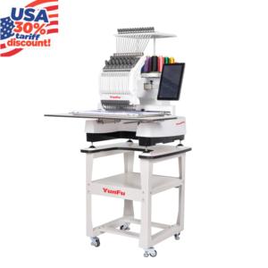 Accord réciproque Machine à broder plate à usage domestique tête unique avec 15 aiguilles 400*240mm nouvel état entièrement automatique - Product Image 1