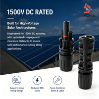 Connecteur de câble solaire étanche compatible MC4 1500V 30A (Connecteur de système d'énergie solaire Slocable)