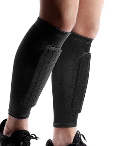 Manchons de <span class=keywords><strong>compression</strong></span> pour mollets homme et <span class=keywords><strong>femme</strong></span> avec protection alvéolée, protège-tibias imperméables multicolores pour football et basketball - Product Image 4
