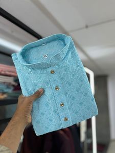 ชุดนอนเคอร์ตาผ้าคอตตอนผ้าเรยอนผ้าคอตตอนพร้อมลำดับทำงานชุดนอนอินเดียและปากีสถานสำหรับงานแต่งงาน - Product Image 6