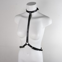 Vêtements de nuit en cuir tendance, lingerie sexy pour femmes et hommes, sous-vêtements érotiques, robe féminine, harnais en cuir PU exotique, ensembles sexy, ceinture
