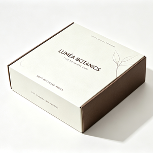 Eco-Friendly Self-Locking Kraft Corrugated Cosmetic Mailer <b>Box</b> Custom Printed Logo Matt/Glossy Lamination for Skincare Beauty - Product Image 1