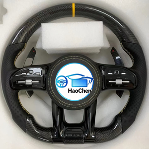 Volant de direction AMG Performance en fibre de carbone forgée compatible avec Mercedes W213 <span class=keywords><strong>E220d</strong></span> E300 W205 C260, remplacement Plug&Play - Product Image 6