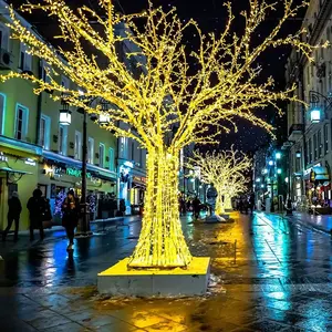Outdoor White Lighted Christmas Trees LED Motif Tree LED Tree of Life Decorative Lighting Festival Motif Lights