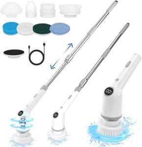 Dropshipping Shopify Electric Spin Scrubber Depurador de ducha inalámbrico con 8 cabezales de cepillo reemplazables - Product Image 2