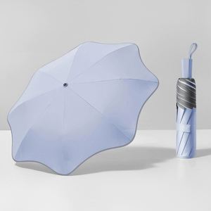 Parapluie compact imperméable anti-UV pour filles, style classique, idéal pour les voyages - Parapluie capsule personnalisé en usine - Product Image 3