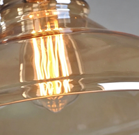 Lámparas Colgantes de Vidrio de Estilo Retro Moderno, Minimalistas Americanas, de Vidrio Ámbar/Transparente, para Dormitorio y Cocina, Venta al Por Mayor