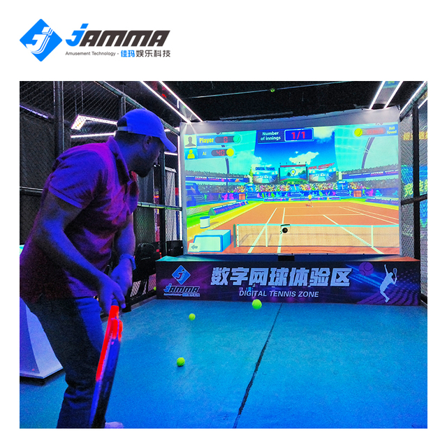 Interactive Somatosensory Fitness Game Machine for Tennis Training Indoor Playground's Amusement Park Sports Simulator
