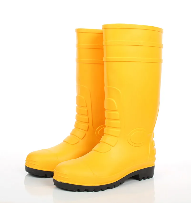 Waterproof PVC Men Rubber Black Plastic Custom Wellington Safety Gum Rain Boots